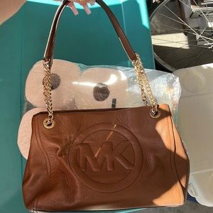 Lightly used brown Michael Kors shoulder bag